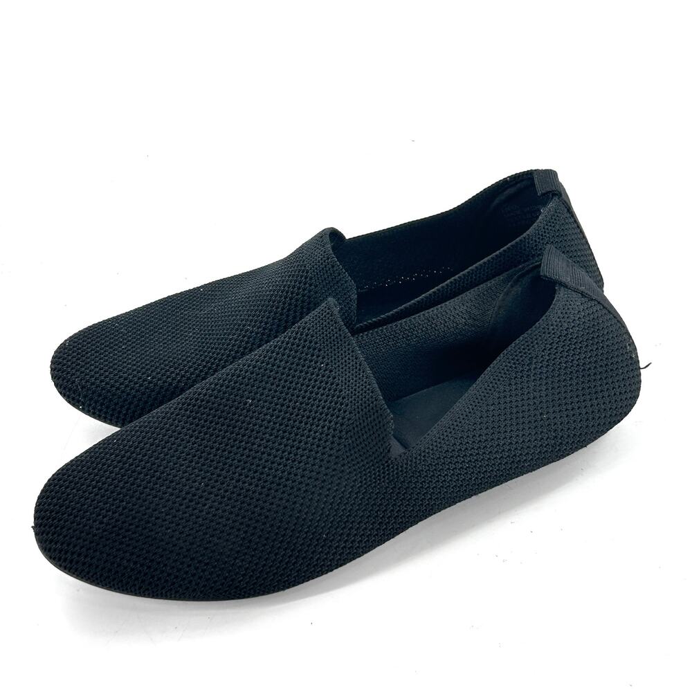 MIA Lixya Knit Flats 7 Black Loafers Comfort Knit Womens Capsule Work Travel